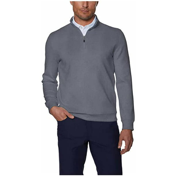 Hickey Freeman Men's Comfort Stretch Quarter Zip Pullover