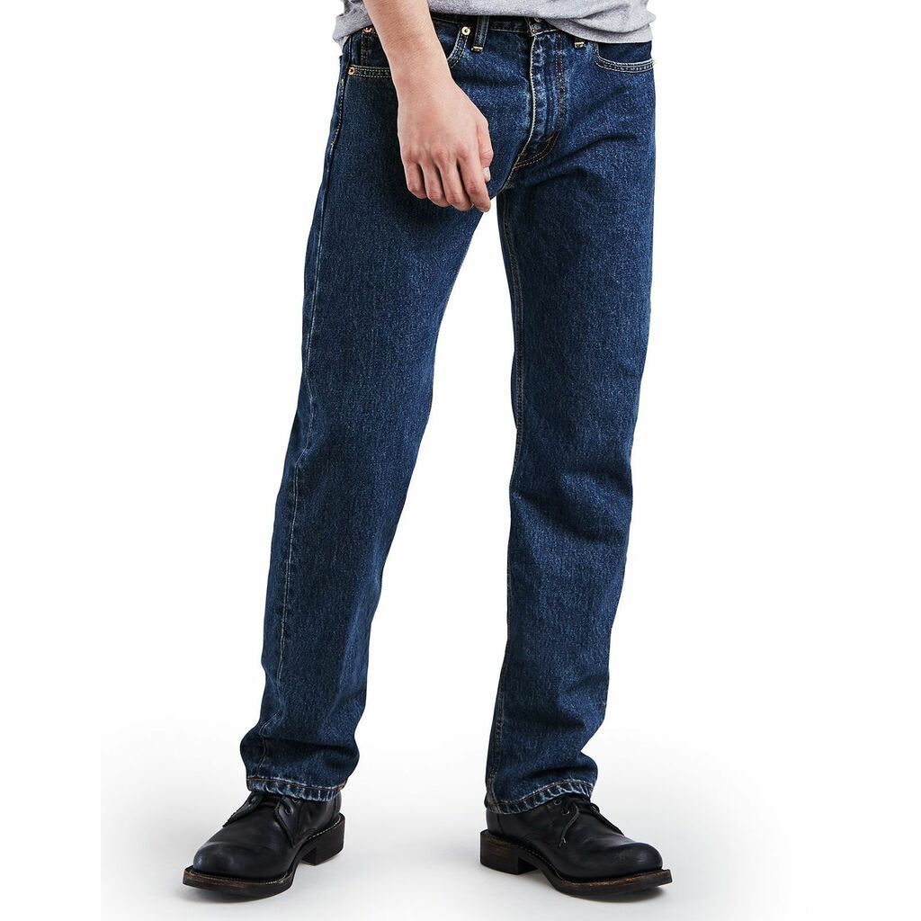 Levi's Men's 505 Regular Jeans - Classic Fit Denim for Comfortable Everyday Wear | Shop Now