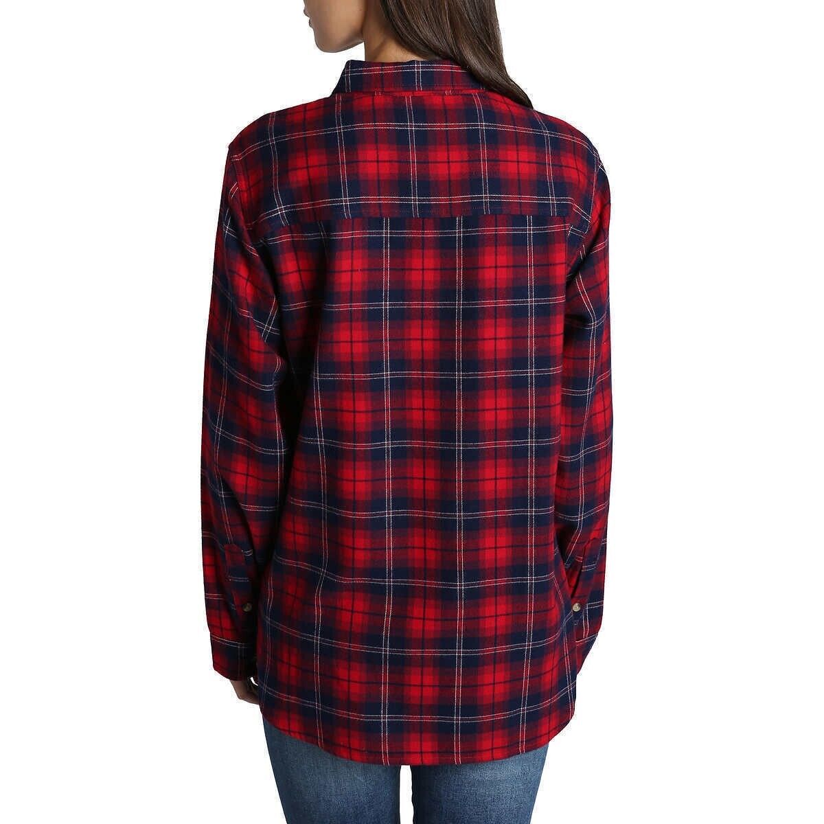 Jachs Girlfriend Ladies' Cozy Flannel Long Sleeve Shirt