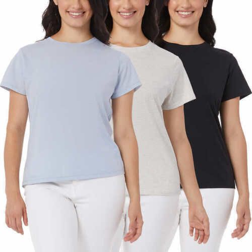 32 Degrees Cool Women's Ultra Soft Cotton Tee - 3-Pack