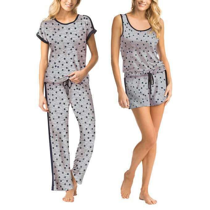 Lucky Brand Women's 4-Piece Pajama Set: Comfortable and Stylish Sleepwear for a Great Night's Rest